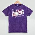 Proud Mama Of A 2026 Senior Baseball Graduation Mom Mineral Wash Tshirts Mineral Purple