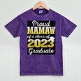 Proud Mamaw Of 2023 Graduate Class 2023 Graduation Family Mineral Wash Tshirts Mineral Purple