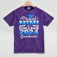 Proud Mimi Of 2024 College Graduate Family 24 Graduation Mineral Wash Tshirts Mineral Purple