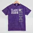 Proud Mimi Of A 2026 Graduate Grad Senior Graduation Mineral Wash Tshirts Mineral Purple
