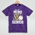 Proud Mimi Of A 2026 Senior Baseball Graduation Leopard Mineral Wash Tshirts Mineral Purple