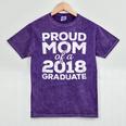 Proud Mom Of A 2018 Graduate Senior Class Graduation T-Shirt Mineral Wash Tshirts Mineral Purple