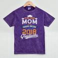 Proud Mom Of 2018 Graduate Shirt Graduation Grad Class Mineral Wash Tshirts Mineral Purple