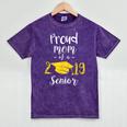 Proud Mom Of a 2019 Senior Graduation T Shirt Mineral Wash Tshirts Mineral Purple