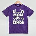 Proud Mom Of A 2019 Senior School Graduation Shirt Mineral Wash Tshirts Mineral Purple