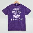Proud Mom Of a 2021 Senior Graduation Mineral Wash Tshirts Mineral Purple