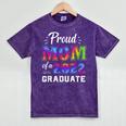 Proud Mom Of a 2022 Graduate Matching Tie Dye Graduation Mineral Wash Tshirts Mineral Purple