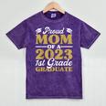 Proud Mom Of A 2023 1st Grade Graduate Shirt Fun Graduation Mineral Wash Tshirts Mineral Purple