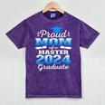 Proud Mom Of 2024 Class Master Graduate Family Graduation Mineral Wash Tshirts Mineral Purple