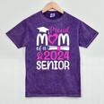 Proud Mom Of A 2024 Senior Graduation Mineral Wash Tshirts Mineral Purple