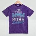 Proud Mom Of a 2025 Graduate For Class Of 2025 Graduation Mineral Wash Tshirts Mineral Purple