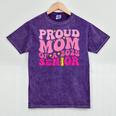 Proud Mom Of a 2025 Graduate Class Senior Graduation Mother Mineral Wash Tshirts Mineral Purple