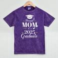 Proud Mom Of a 2025 Graduate Graduation Senior Moms Mineral Wash Tshirts Mineral Purple