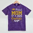 Proud Mom Of A 2025 Graduate Senior Class Of 2025 Graduation Mineral Wash Tshirts Mineral Purple