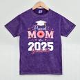 Proud Mom Of a 2025 Graduate Senior Mom Family Graduation Mineral Wash Tshirts Mineral Purple