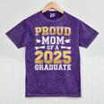 Proud Mom Of A 2025 Graduate Shirt Class Of 2025 Graduation Mineral Wash Tshirts Mineral Purple