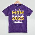 Proud Mom Of a 2025 Senior Graduate Graduation Mineral Wash Tshirts Mineral Purple