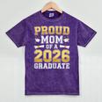 Proud Mom Of A 2026 Graduate Shirt Class Of 2026 Graduation Mineral Wash Tshirts Mineral Purple