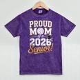 Proud Mom Of a 2026 Senior Volleyball Graduation Mineral Wash Tshirts Mineral Purple