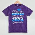 Proud Mom Of 5th Grade Graduate 2024 Elementary Graduation Mineral Wash Tshirts Mineral Purple
