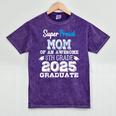 Proud MOM Of A 8th Grade Graduate 2025 Elementary Graduation Mineral Wash Tshirts Mineral Purple