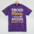 Proud Mom Of An Awesome Rad Tech Graduation Matching Family Mineral Wash Tshirts Mineral Purple