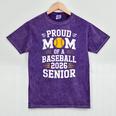 Proud Mom Of Baseball Senior 2026 Graduation Mineral Wash Tshirts Mineral Purple