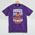 Proud Mom Of Basketball Senior 2026 Graduation Mineral Wash Tshirts Mineral Purple