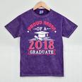 Proud Mom Of A Class 2018 Graduate Graduation T-Shirt Mineral Wash Tshirts Mineral Purple