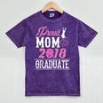 Proud Mom Of A Class 2018 Graduate T Shirt Graduation Mineral Wash Tshirts Mineral Purple