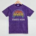 Proud Mom Of a Class Of 2021 Graduate Senior 21 Graduation Mineral Wash Tshirts Mineral Purple