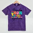 Proud Mom Class Of 2025 Kindergarten Graduate Graduation Mineral Wash Tshirts Mineral Purple