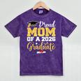 Proud Mom Of A Class Of 2026 Graduate Senior Gold Graduation Mineral Wash Tshirts Mineral Purple