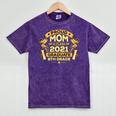 Proud Mom Graduation Of 8th Grade Graduate Mineral Wash Tshirts Mineral Purple