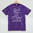 Proud Mom OT School Graduate Graduation Tee Mineral Wash Tshirts Mineral Purple