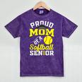 Proud Mom Of a Softball Senior Class Of 2026 Graduation Mineral Wash Tshirts Mineral Purple
