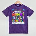Proud MOMMY Of a 2025 Preschool Graduate Graduation Mineral Wash Tshirts Mineral Purple