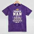 Proud Nan Of A Class Of 2025 Graduate Senior Graduation Mineral Wash Tshirts Mineral Purple