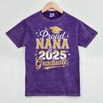 Proud Nana Of a Class Of 2025 Graduate Senior Graduation Mineral Wash Tshirts Mineral Purple