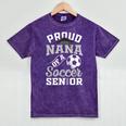 Proud Nana Of a Soccer Senior Class Of 2026 Graduation Mineral Wash Tshirts Mineral Purple