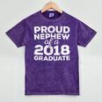 Proud Nephew Of A 2018 Graduate Class Graduation Mineral Wash Tshirts Mineral Purple