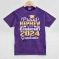 Proud Nephew Of 5th Grade Graduate 2024 Family Graduation Mineral Wash Tshirts Mineral Purple