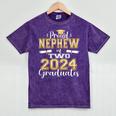 Proud Nephew Of Two 2024 Graduate Class 2024 Graduation Mineral Wash Tshirts Mineral Purple