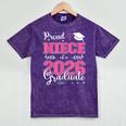 Proud Niece Of a Class Of 2026 Graduate For Graduation Mineral Wash Tshirts Mineral Purple