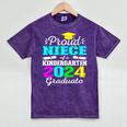 Proud Niece Of Kindergarten Graduate 2024 Graduation Niece Mineral Wash Tshirts Mineral Purple