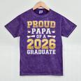 Proud Papa Of A 2026 Graduate Shirt Class Of 2026 Graduation Mineral Wash Tshirts Mineral Purple