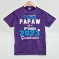 Proud Papaw Class Of 2023 PHD Graduate Doctorate Graduation Mineral Wash Tshirts Mineral Purple