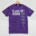 Proud Pappy Of A 2026 Graduate Grad Senior Graduation Mineral Wash Tshirts Mineral Purple