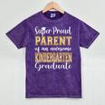 Proud Parent Of Kindergarten Graduate 2024 Graduation Parent Mineral Wash Tshirts Mineral Purple