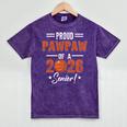 Proud PAW PAW Of 2026 Senior Basketball Student Graduation Mineral Wash Tshirts Mineral Purple
